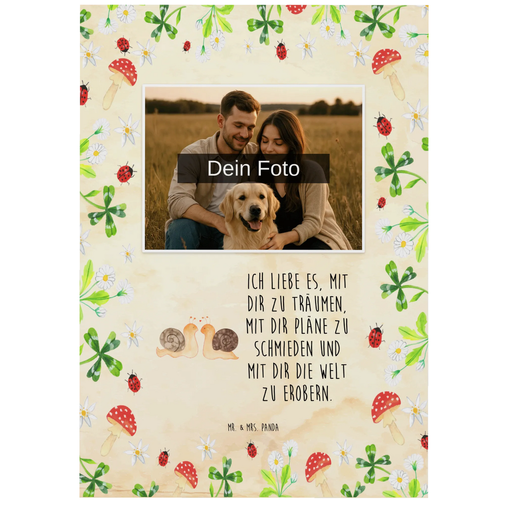 Personalized Photo Postcard Snails in love Personalisierte Foto Postkarte, Liebe, Partner, Freund, Freundin, Ehemann, Ehefrau, Heiraten, Verlobung, Heiratsantrag, Liebesgeschenk, Jahrestag, Hocheitstag
