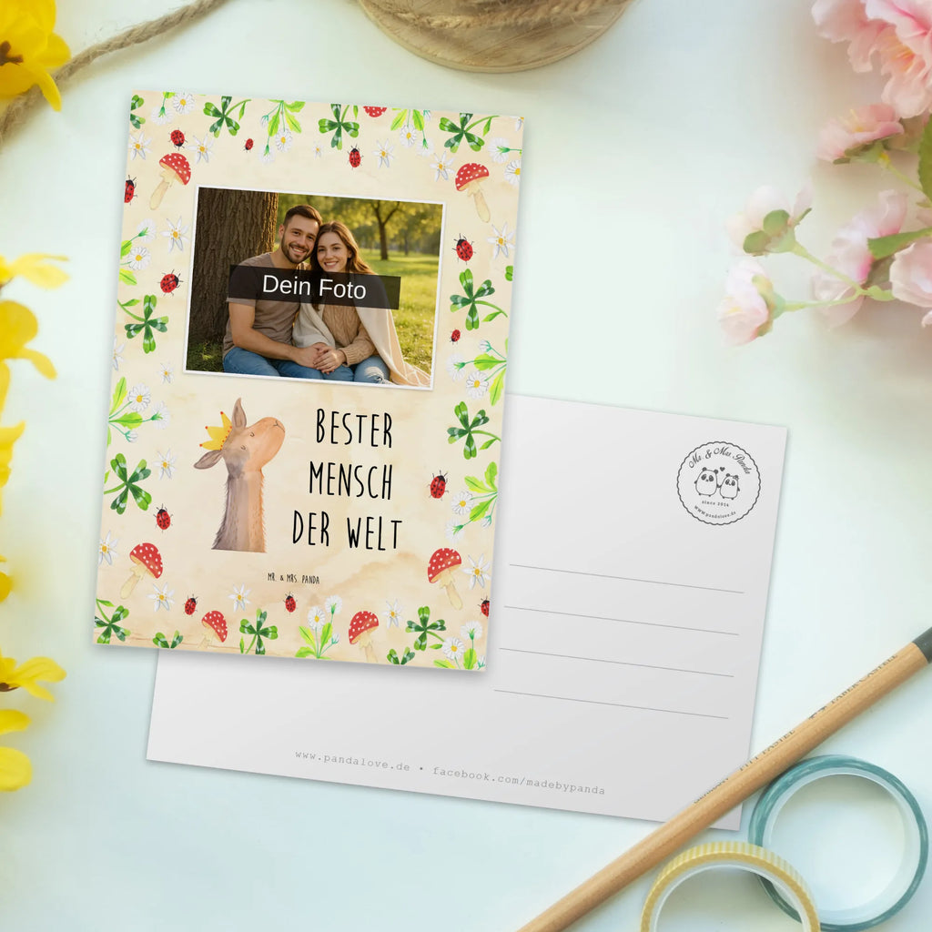 Personalized Photo Postcard lama best person in the world Personalisierte Foto Postkarte, Dankeschön, Mitbringsel, Danke, Bedanken, Geschenktipp, Freude machen, Schenken, für, Geschenk, Geschenkidee, Geburtstag, Geburtstagsgeschenk, Liebling, Liebe, Tollster Mensch, Partner, Ehefrau, Valentinstag, Lieblingsmensch, Vorbild, Ehemann, Lieblings Mensch