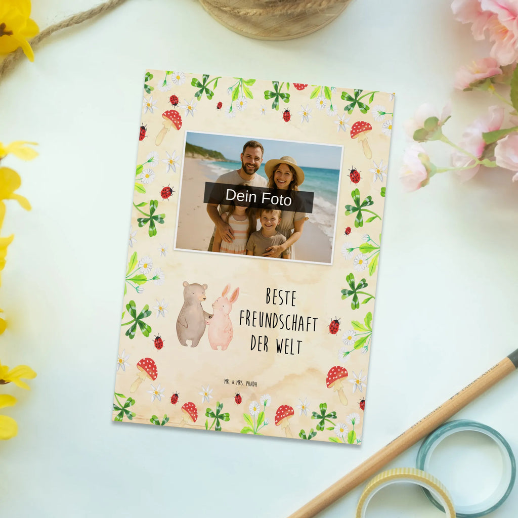 Personalized Photo Postcard Hare Best Friendship in the World Personalisierte Foto Postkarte, für, Dankeschön, Geschenk, Schenken, Geburtstag, Geburtstagsgeschenk, Geschenkidee, Danke, Bedanken, Mitbringsel, Freude machen, Geschenktipp, Freundschaft, Freunde, Freunde fürs Leben, best friends, Freundin, Freund, Clique, Kumpel, bae, bff