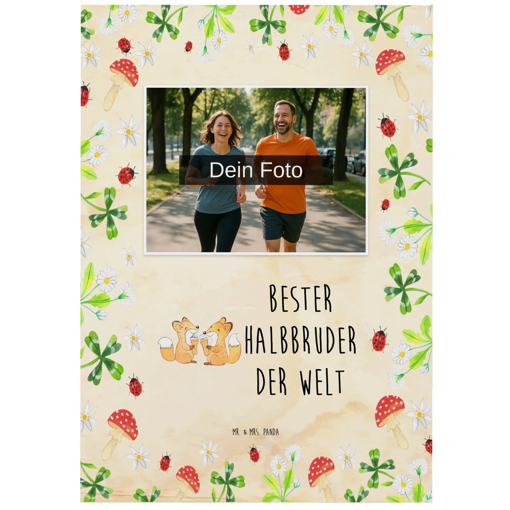 Personalized Photo Postcard Fox Best Half Brother in the World Personalisierte Foto Postkarte, für, Dankeschön, Geschenk, Schenken, Geburtstag, Geburtstagsgeschenk, Geschenkidee, Danke, Bedanken, Mitbringsel, Freude machen, Geschenktipp, Halbbruder, Stiefbruder, Stief, Stiefgeschwister, Bruder, Brudi, Geschwister, Bruderherz, Schwester, Familie, Kleinigkeit, Brother, Bester, Sohn