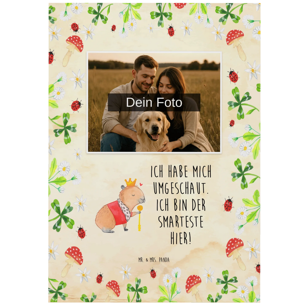 Personalisierte Foto Postkarte Capybara König Personalisierte Foto Postkarte, Tiermotive, Gute Laune, lustige Sprüche, Tiere, Capybara, König