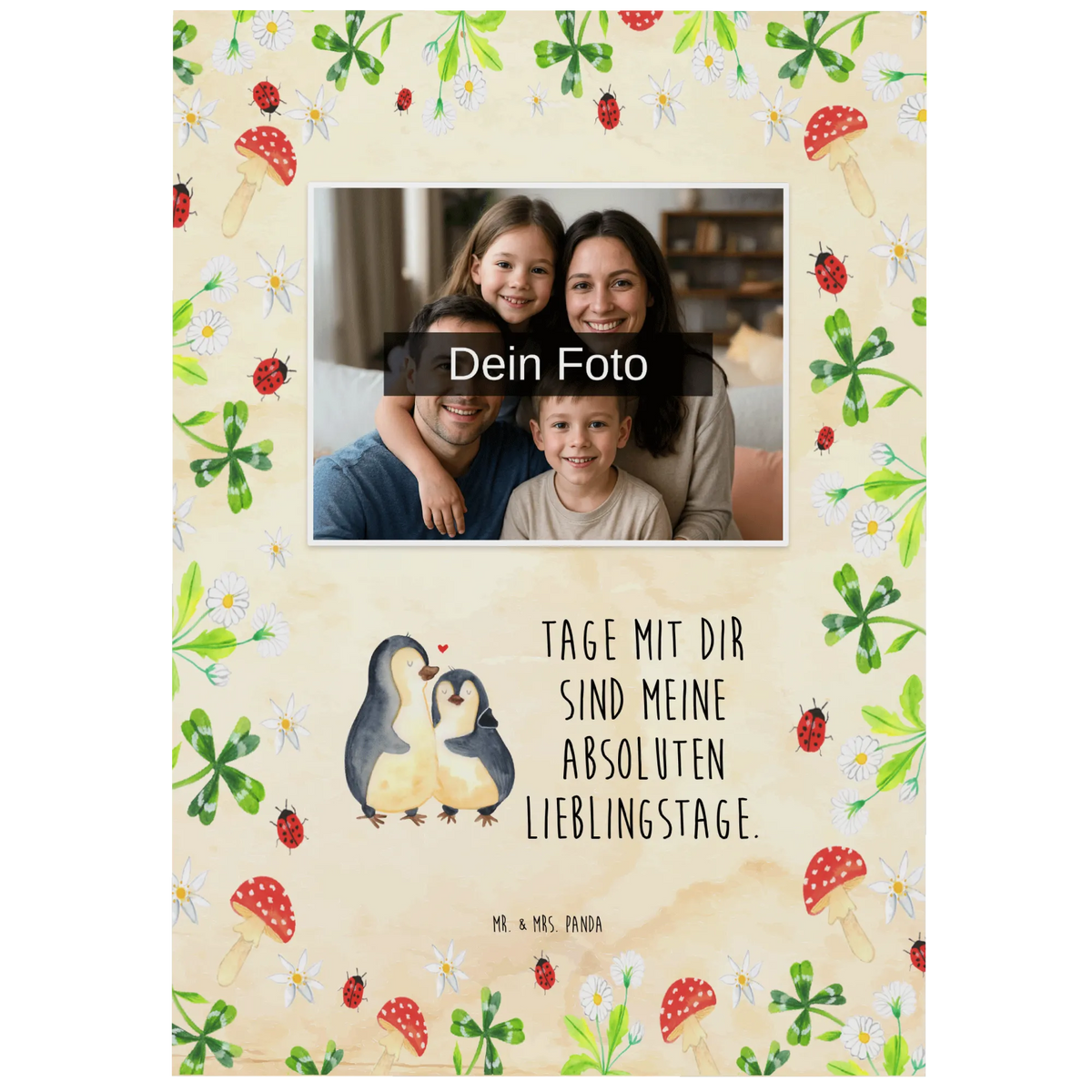 Personalized Photo Postcard Penguin embrace North Pole, Penguins, wedding gift, lovers, proof of love, anniversary, love gift, wedding, wedding day
