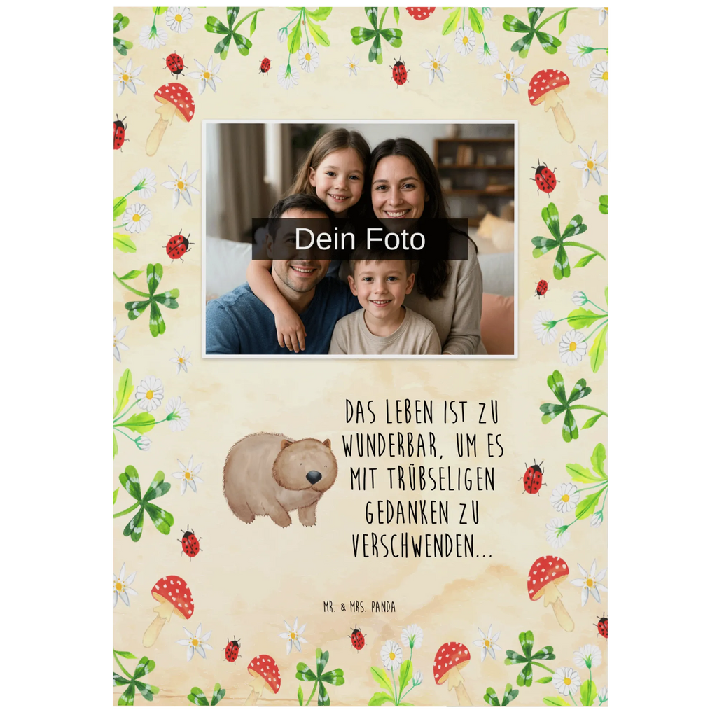 Personalized Photo Postcard Wombat Personalisierte Foto Postkarte, Tiermotive, Gute Laune, lustige Sprüche, Tiere, Australien, Das Leben ist schön, Motivation, Wombat, Spruch