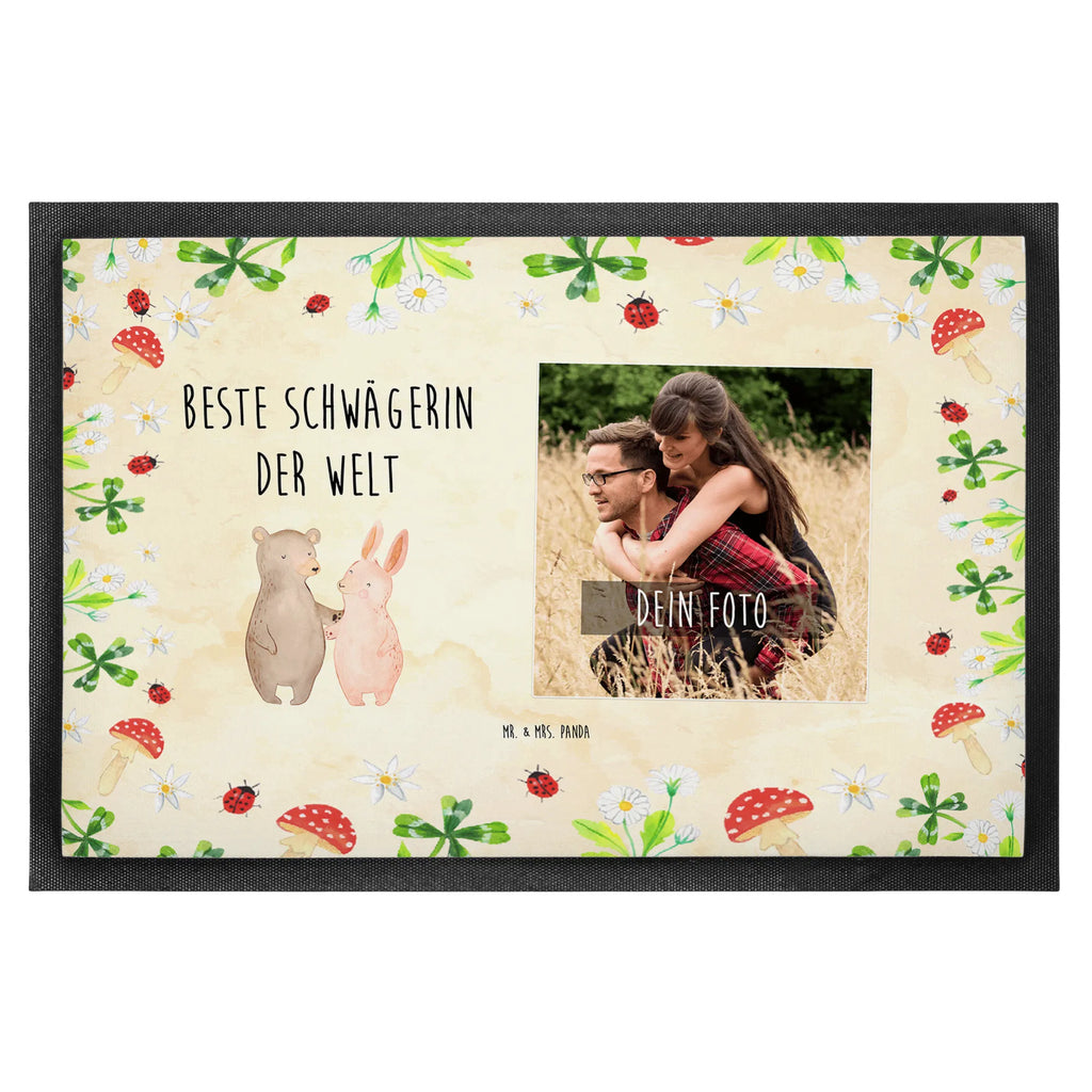 Personalisierte Foto Fußmatte Hase Beste Schwägerin der Welt Personalisierte Foto Fußmatte, für, Dankeschön, Geschenk, Schenken, Geburtstag, Geburtstagsgeschenk, Geschenkidee, Danke, Bedanken, Mitbringsel, Freude machen, Geschenktipp, Ehefrau, Frau, Schwester, Familie, Schwähgerin, angeheiratet, Schwägerin, Ehemann, Partner, Bruder, Schwippschwägerin, Verwandtschaft