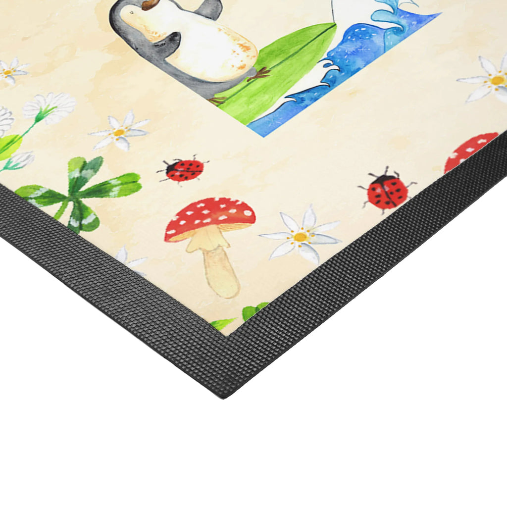 Personalized Photo Doormat Penguin surfer Personalisierte Foto Fußmatte, Pinguin, Pinguine, surfen, Surfer, Hawaii, Urlaub, Wellen, Wellen reiten, Portugal