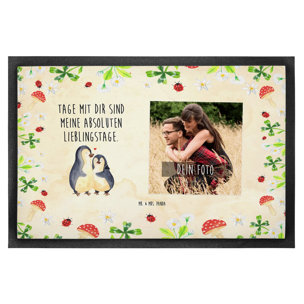 Personalized Photo Doormat Penguin embrace Personalisierte Foto Fußmatte, Pinguin, Liebe, Liebespaar, Liebesbeweis, Liebesgeschenk, Verlobung, Jahrestag, Hochzeitstag, Hochzeit, Hochzeitsgeschenk