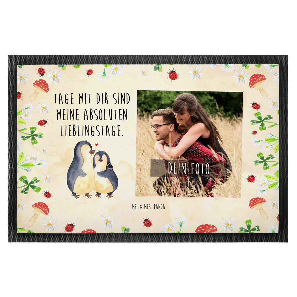 Personalized Photo Doormat Penguin embrace Personalisierte Foto Fußmatte, Pinguin, Liebe, Liebespaar, Liebesbeweis, Liebesgeschenk, Verlobung, Jahrestag, Hochzeitstag, Hochzeit, Hochzeitsgeschenk