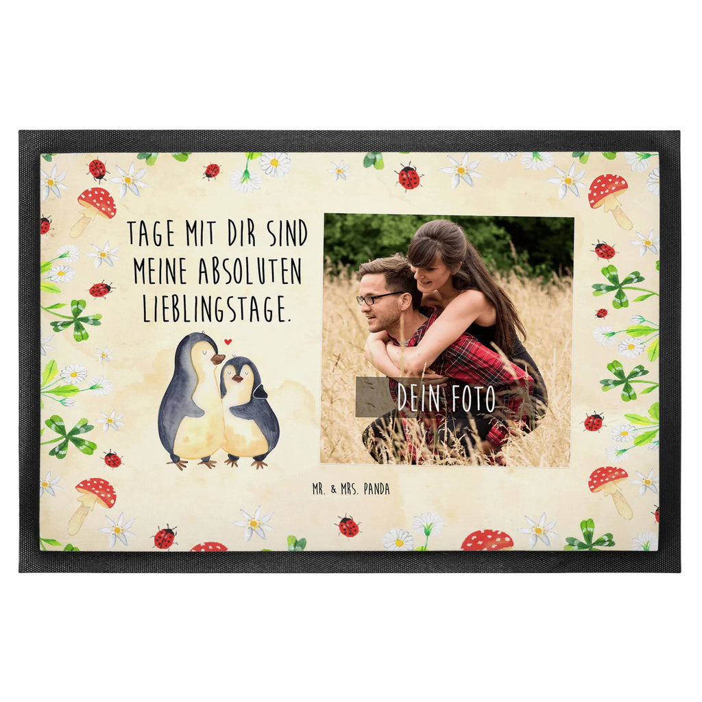 Personalized Photo Doormat Penguin embrace Personalisierte Foto Fußmatte, Pinguin, Liebe, Liebespaar, Liebesbeweis, Liebesgeschenk, Verlobung, Jahrestag, Hochzeitstag, Hochzeit, Hochzeitsgeschenk