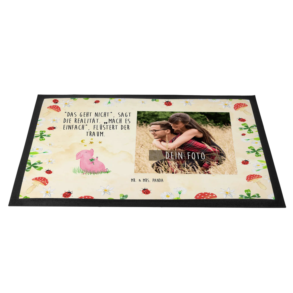 Personalized Photo Doormat Pig Luck Personalisierte Foto Fußmatte, Tiermotive, Gute Laune, lustige Sprüche, Tiere, Glücksbringer, Sernchen, Motivation, Schweinchen, Sterne, Träume, Ziele, Glücksschwein. Glück, Schwein