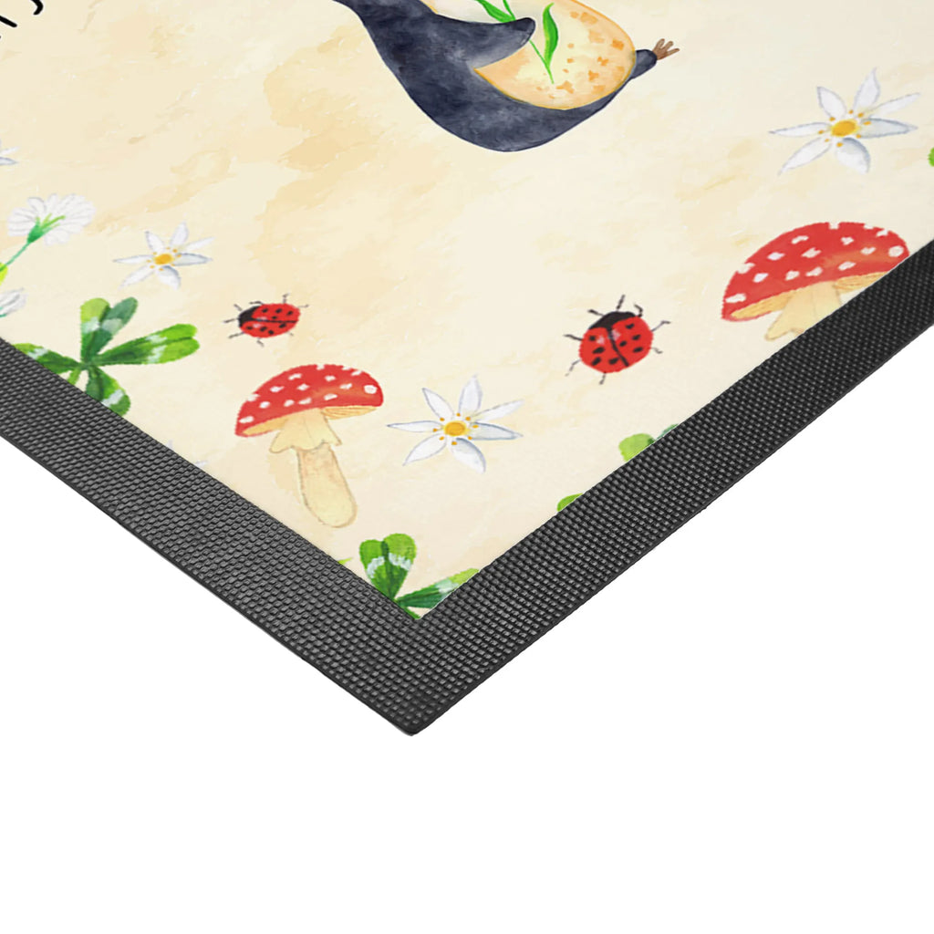 Personalized Photo Doormat Penguin Flower Personalisierte Foto Fußmatte, Pinguin, Motivation, Lebensziele, Wünsche, Universum, Liebeskummer, Blumenkranz, Lebenslust, Geschenkidee, Pinguine, Ziele, Leben