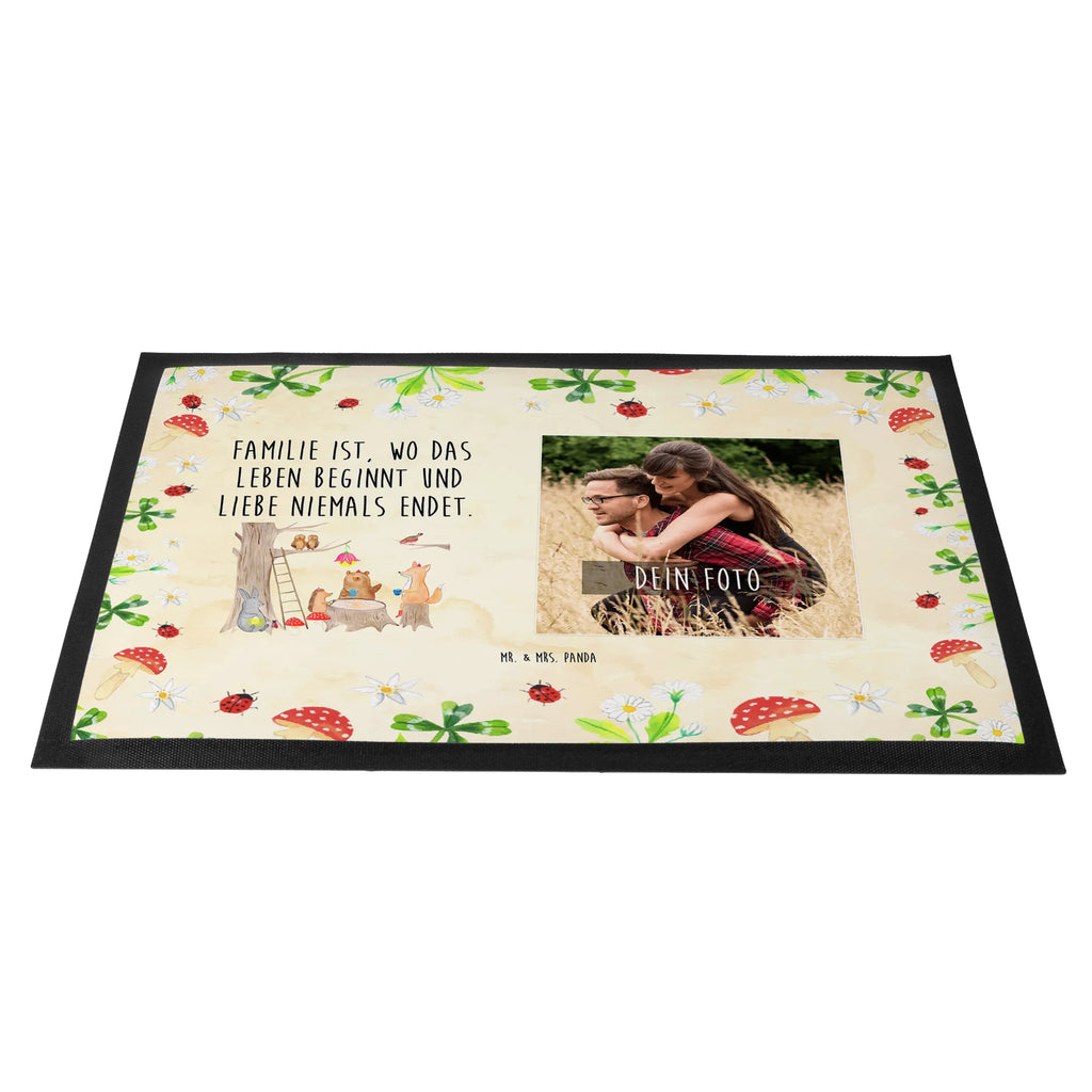 Personalized Photo Doormat forest animals picnic Personalisierte Foto Fußmatte, Tiermotive, Gute Laune, lustige Sprüche, Tiere, Igel, Fuchs, Waldtiere, Eichhörnchen, Hase, Wald, Picknick, Maus
