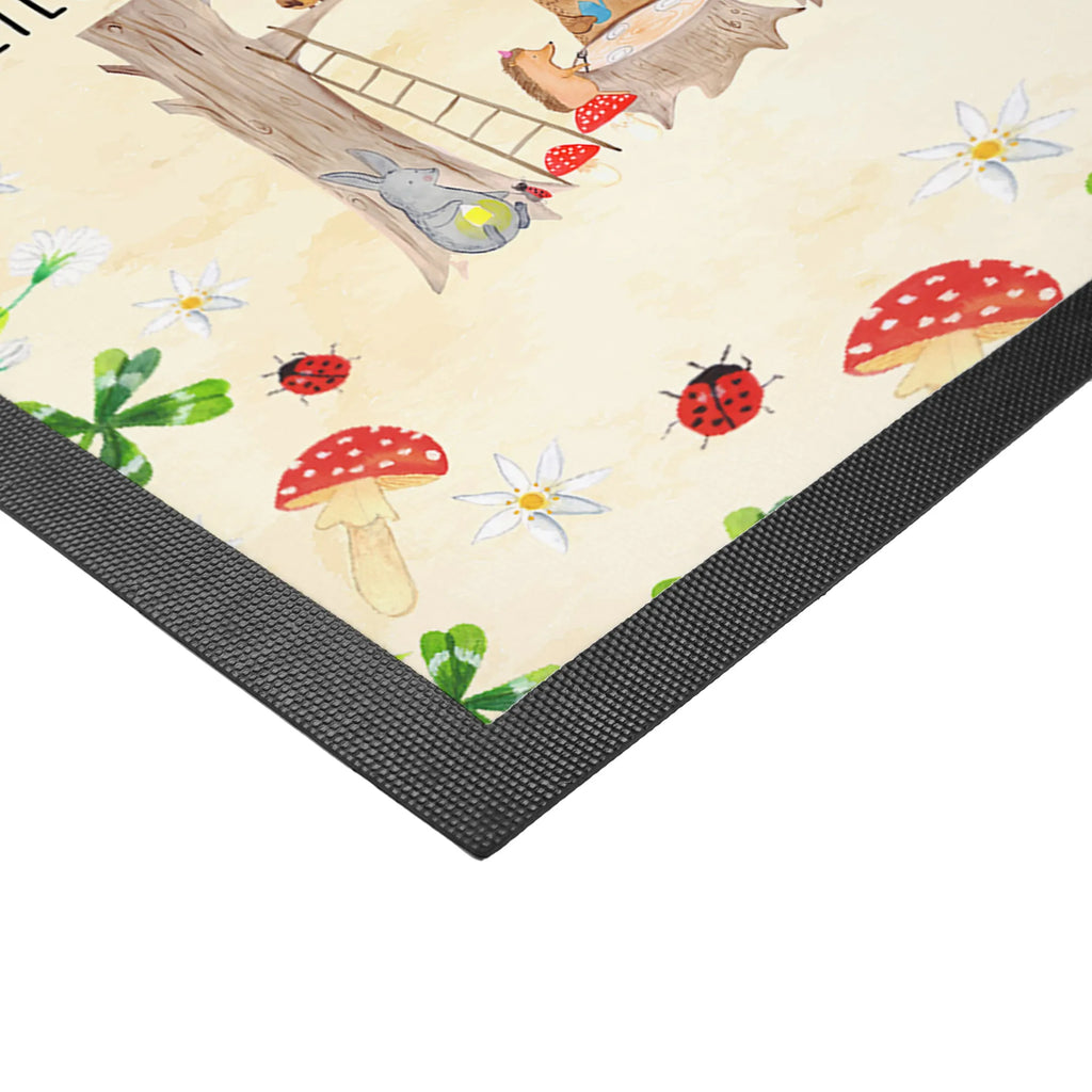 Personalized Photo Doormat forest animals picnic Personalisierte Foto Fußmatte, Tiermotive, Gute Laune, lustige Sprüche, Tiere, Igel, Fuchs, Waldtiere, Eichhörnchen, Hase, Wald, Picknick, Maus