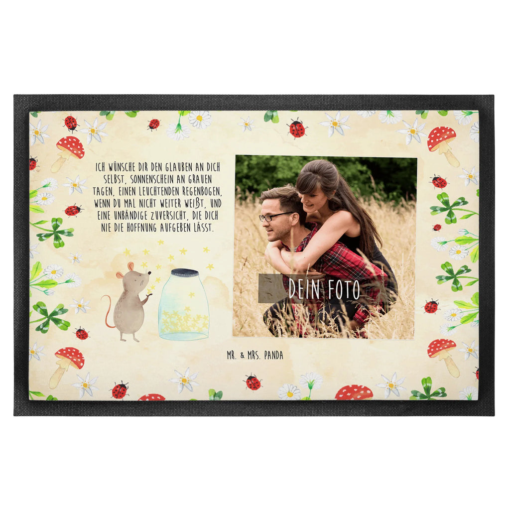 Personalized Photo Doormat Mouse Stars Personalisierte Foto Fußmatte, Tiermotive, Gute Laune, lustige Sprüche, Tiere, Maus, Sterne, Wunsch, Kind, Taufe, Taufgeschenk, Geburt, Schwangerschaft, erstes Kind, Kindergeburtstag, Geburtstag, Hoffnung, Träume