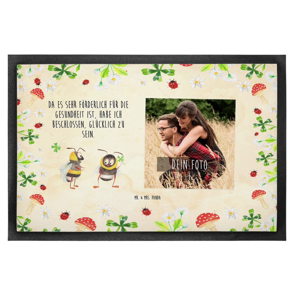 Personalized Photo Doormat bumblebees shamrock Personalisierte Foto Fußmatte, Tiermotive, Gute Laune, lustige Sprüche, Tiere, Hummel, Biene, Spruch positiv, Biene Deko, Spruch schön, glücklich sein, glücklich werden, Spruch fröhlich