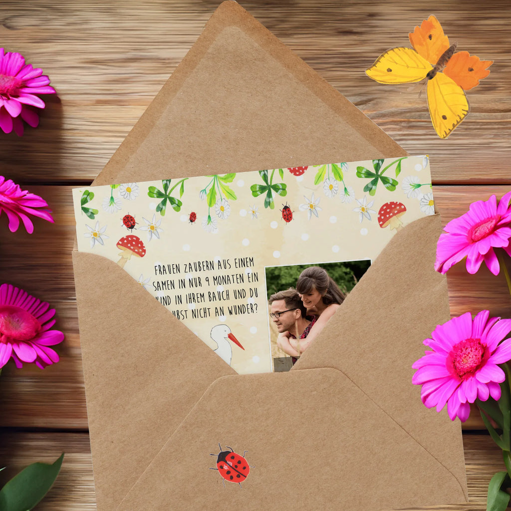 Personalized Photo Deluxe Card Stork Personalisierte Foto Grußkarte, Tiermotive, Gute Laune, lustige Sprüche, Tiere, Baby, Storch, Babybauch, Schwanger, Schwangerschaft, Mutter werden, Mutter, Geburt, Mütter, Störche