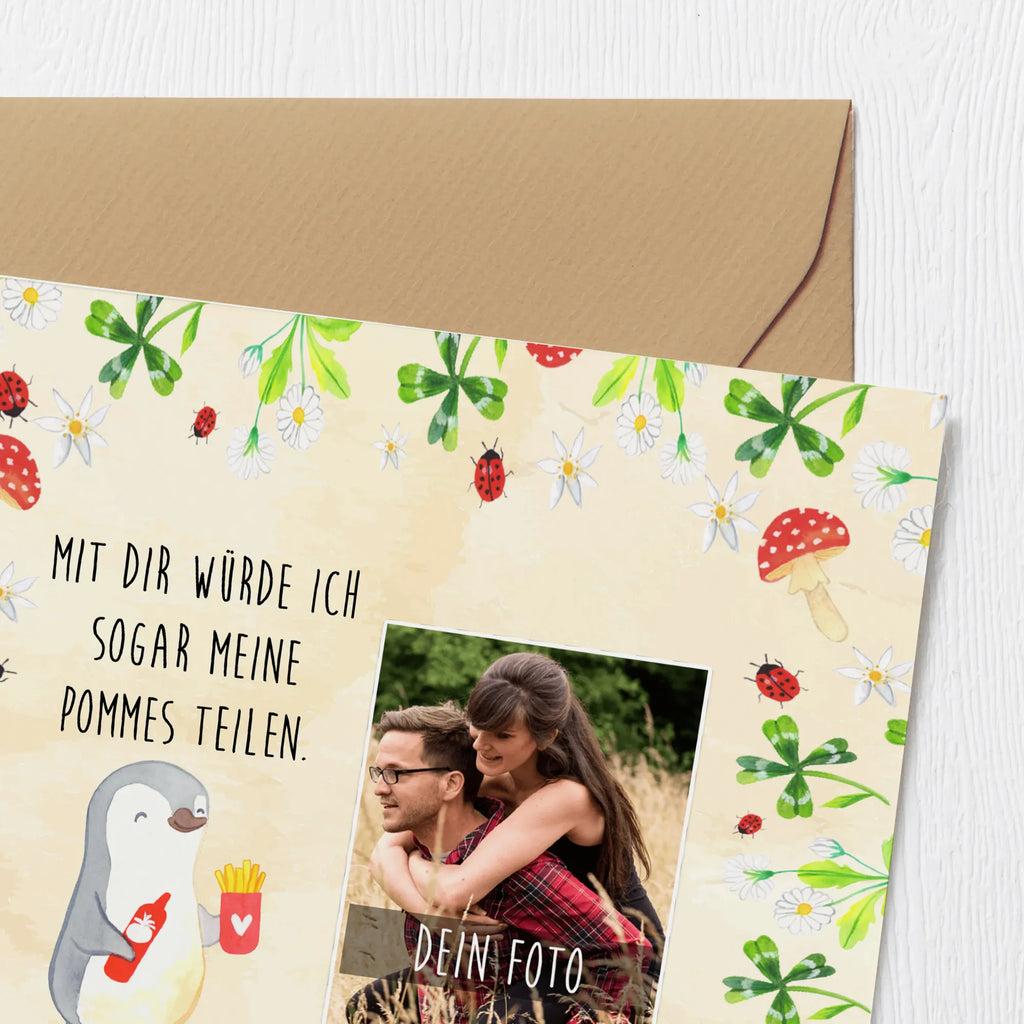 Personalisierte Foto Deluxe Karte Pinguin Pommes Personalisierte Foto Grußkarte, Liebe, Partner, Freund, Freundin, Ehemann, Ehefrau, Heiraten, Verlobung, Heiratsantrag, Liebesgeschenk, Jahrestag, Hocheitstag, Geschenk für Freundin, Hochzeitstag, Geschenk für Partner, Geschenk für Frauen, Mitbringsel, für Ehemann, Valentinstag, Liebesbeweis, für Männer