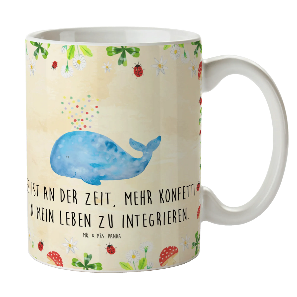 Kubek wieloryb konfetti Tasse, Kaffeetasse, Teetasse, Becher, Kaffeebecher, Teebecher, Keramiktasse, Porzellantasse, Büro Tasse, Geschenk Tasse, Tasse Sprüche, Tasse Motive, Kaffeetassen, Tasse bedrucken, Designer Tasse, Cappuccino Tassen, Schöne Teetassen, Meerestiere, Meer, Urlaub, Wal, Konfetti, Wale, Motivation, Neuanfang, Trennung, Diät, Abnehmen, Neustart, Lebensabschnitt, Geburtstag