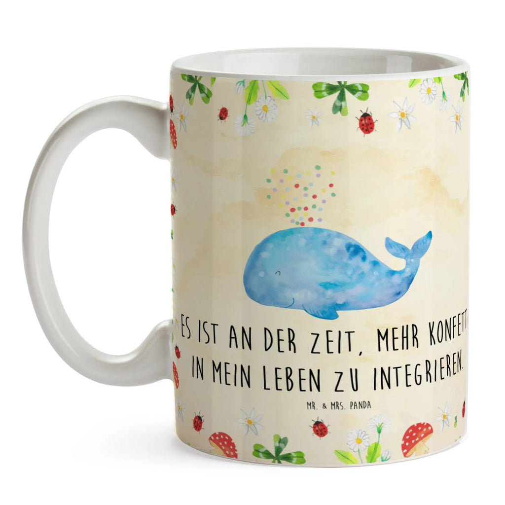 Kubek wieloryb konfetti Tasse, Kaffeetasse, Teetasse, Becher, Kaffeebecher, Teebecher, Keramiktasse, Porzellantasse, Büro Tasse, Geschenk Tasse, Tasse Sprüche, Tasse Motive, Kaffeetassen, Tasse bedrucken, Designer Tasse, Cappuccino Tassen, Schöne Teetassen, Meerestiere, Meer, Urlaub, Wal, Konfetti, Wale, Motivation, Neuanfang, Trennung, Diät, Abnehmen, Neustart, Lebensabschnitt, Geburtstag