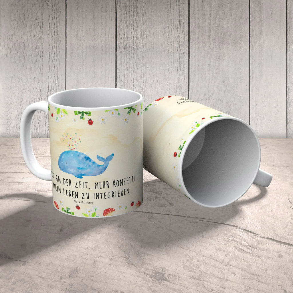 Kubek wieloryb konfetti Tasse, Kaffeetasse, Teetasse, Becher, Kaffeebecher, Teebecher, Keramiktasse, Porzellantasse, Büro Tasse, Geschenk Tasse, Tasse Sprüche, Tasse Motive, Kaffeetassen, Tasse bedrucken, Designer Tasse, Cappuccino Tassen, Schöne Teetassen, Meerestiere, Meer, Urlaub, Wal, Konfetti, Wale, Motivation, Neuanfang, Trennung, Diät, Abnehmen, Neustart, Lebensabschnitt, Geburtstag