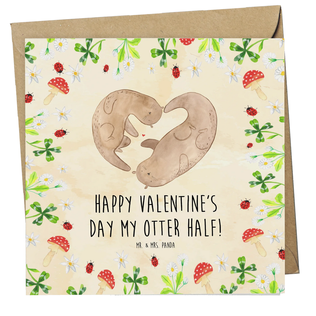 Deluxe Card otter valentine Grußkarte, anlasskarte, faltkarte, Glückwunschkarte, Klappkarte, doppelkarte, Freund, Liebe, Liebesgeschenk, Jahrestag, Verlobung, Partner, Ehemann, Ehefrau, Heiraten, Heiratsantrag, Hocheitstag, Freundin, Valentinstag, Geschenk für Frauen, Liebesbeweis, für Männer, Geschenk für Freundin, für Ehemann, Mitbringsel, Geschenk für Partner, Hochzeitstag