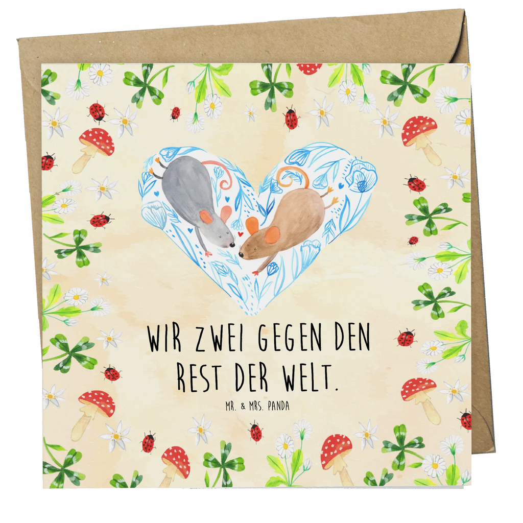 Deluxe Card Mice heart Klappkarte, Geburtstagskarte, Grußkarte, Glückwunschkarte, Einladungskarte, Karte, Hochwertige Grußkarte, Hochwertige Klappkarte, Hochzeitskarte, Liebe, Partner, Freund, Freundin, Ehemann, Ehefrau, Heiraten, Verlobung, Heiratsantrag, Liebesgeschenk, Jahrestag, Hocheitstag, Liebesbotschaft, Geschenk für zwei, Love, Mäuse, Liebesbeweis, Maus, Lieblingsmensch, Gemeinsamkeit, Hochzeit