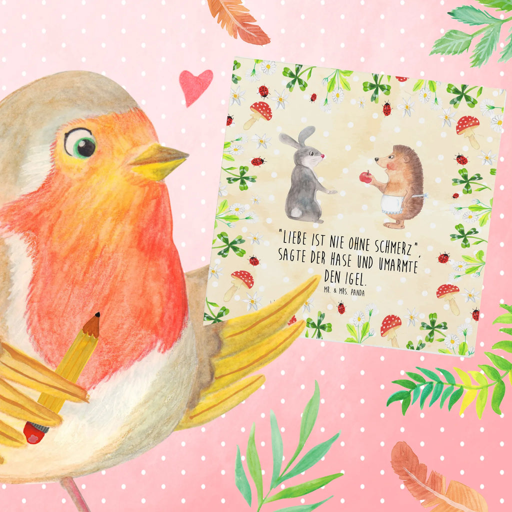 Deluxe Karte Hase Igel Geburtstagskarte, Hochwertige Klappkarte, Karte, Hochwertige Grußkarte, Grußkarte, Glückwunschkarte, Klappkarte, Hochzeitskarte, Einladungskarte, Tiermotive, Gute Laune, lustige Sprüche, Tiere, Trösten, Igel und Hase, Spruch romantisch, Trennungsschmerz, Igel, Liebeskummer Geschenk, Hase, Herzschmerz, Liebe Spruch