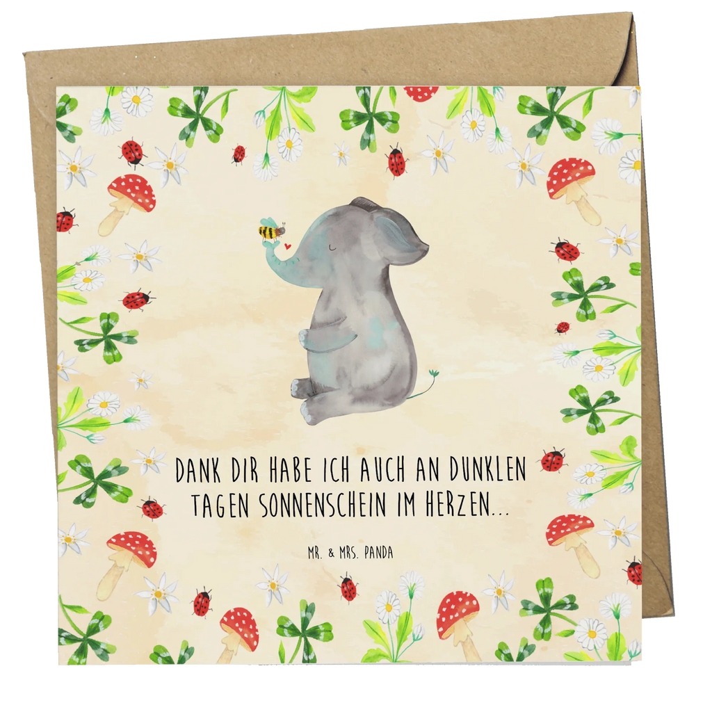 Deluxe Card elephant bee Klappkarte, Glückwunschkarte, Grußkarte, faltkarte, doppelkarte, anlasskarte, Tiere, Lustige Sprüche, Tiermotive, Gute Laune, Liebesspruch, Jahrestag, Hochzeitsgeschenk, Biene, Liebesbeweis, Liebe, Heiratsantrag, Elefant, Liebesgeschenk