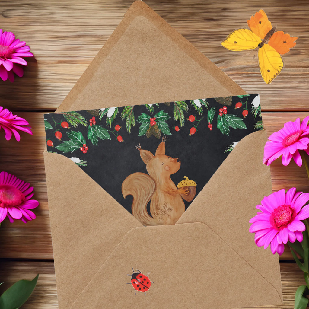 Deluxe Card Squirrel Christmas Hochwertige Klappkarte, Grußkarte, Geburtstagskarte, Einladungskarte, Hochwertige Grußkarte, Karte, Klappkarte, Glückwunschkarte, Hochzeitskarte, Winter, Weihnachten, Weihnachtsdeko, Nikolaus, Advent, Heiligabend, Wintermotiv, Neujahr, Frohes neues Jahr, Vogel, Frohe Weihnachten, Guten Rutsch, Weihnachtsgruß, Weihnachtsmotiv