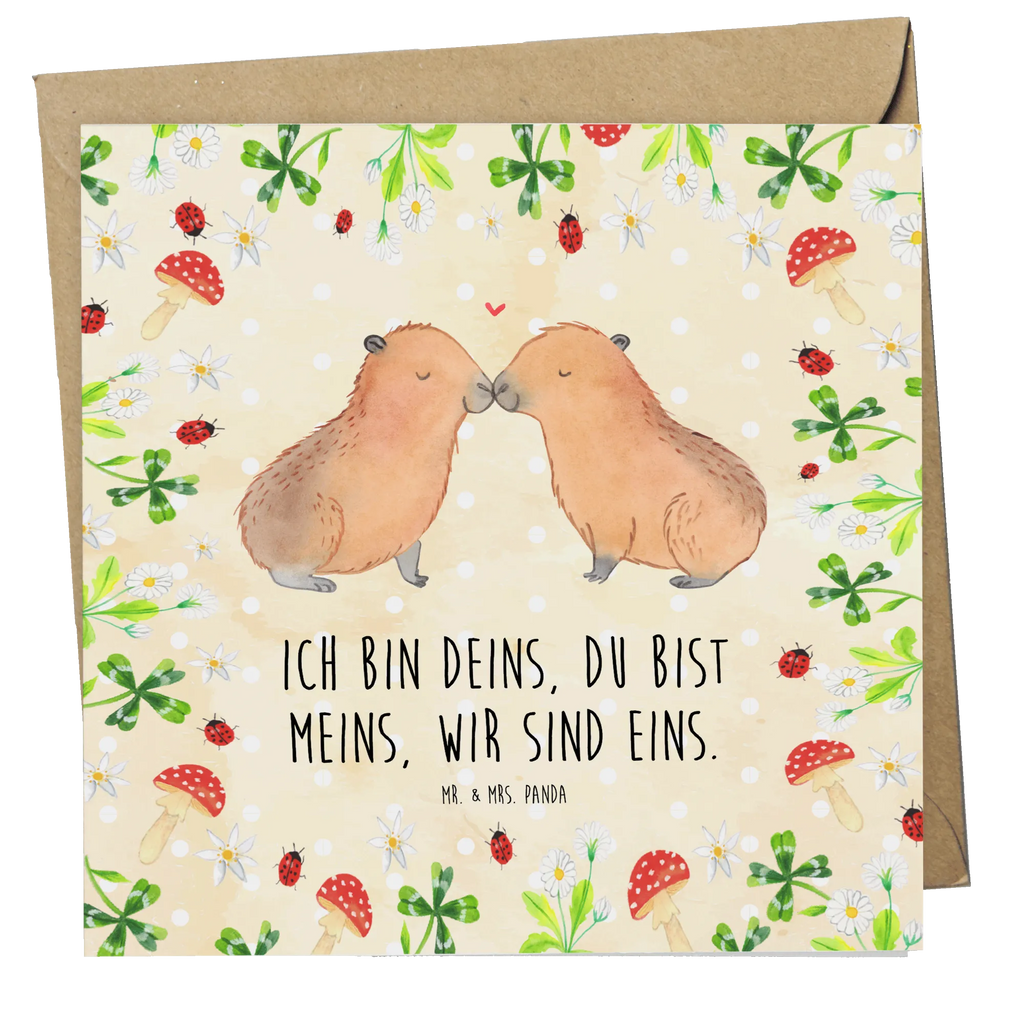 Deluxe Card Capybara love Glückwunschkarte, Grußkarte, doppelkarte, anlasskarte, faltkarte, Klappkarte, Lustige Sprüche, Tiere, Tiermotive, Gute Laune, Romantisches Geschenk, Jahrestag, Herzlich, Liebesspruch, Ehejubiläum, Capybara, Du Bist Meins, Kuschel Capybaras, Liebe, Liebesbeweis, Verliebt, Paar, Tierliebe, Partnertiere, Verschmolzen, Valentinstag, Geschenkidee, Handgezeichnet, Beziehung, Ich Bin Deins