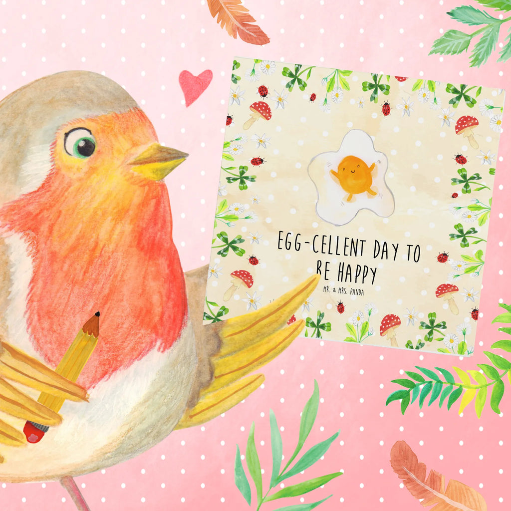 Deluxe Karte Spiegelei Ei faltkarte, Glückwunschkarte, Klappkarte, Grußkarte, doppelkarte, Lustige Sprüche, Gute Laune, Tiere, Tiermotive, Ei, Tag, Liebe, Glücklich, Spiegelei, Schön