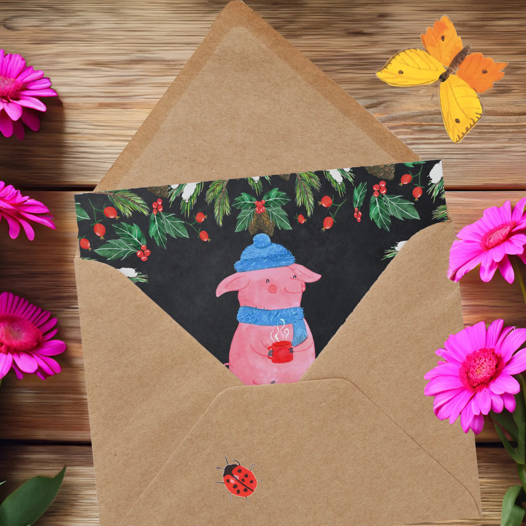 Deluxe Karte Schwein Glühwein Geburtstagskarte, Hochzeitskarte, Klappkarte, Hochwertige Grußkarte, Einladungskarte, Glückwunschkarte, Hochwertige Klappkarte, Karte, Grußkarte, Winter, Weihnachten, Weihnachtsdeko, Nikolaus, Advent, Heiligabend, Wintermotiv, Glühwein, Weihnachtsmarkt, Glühschwein, Punsch