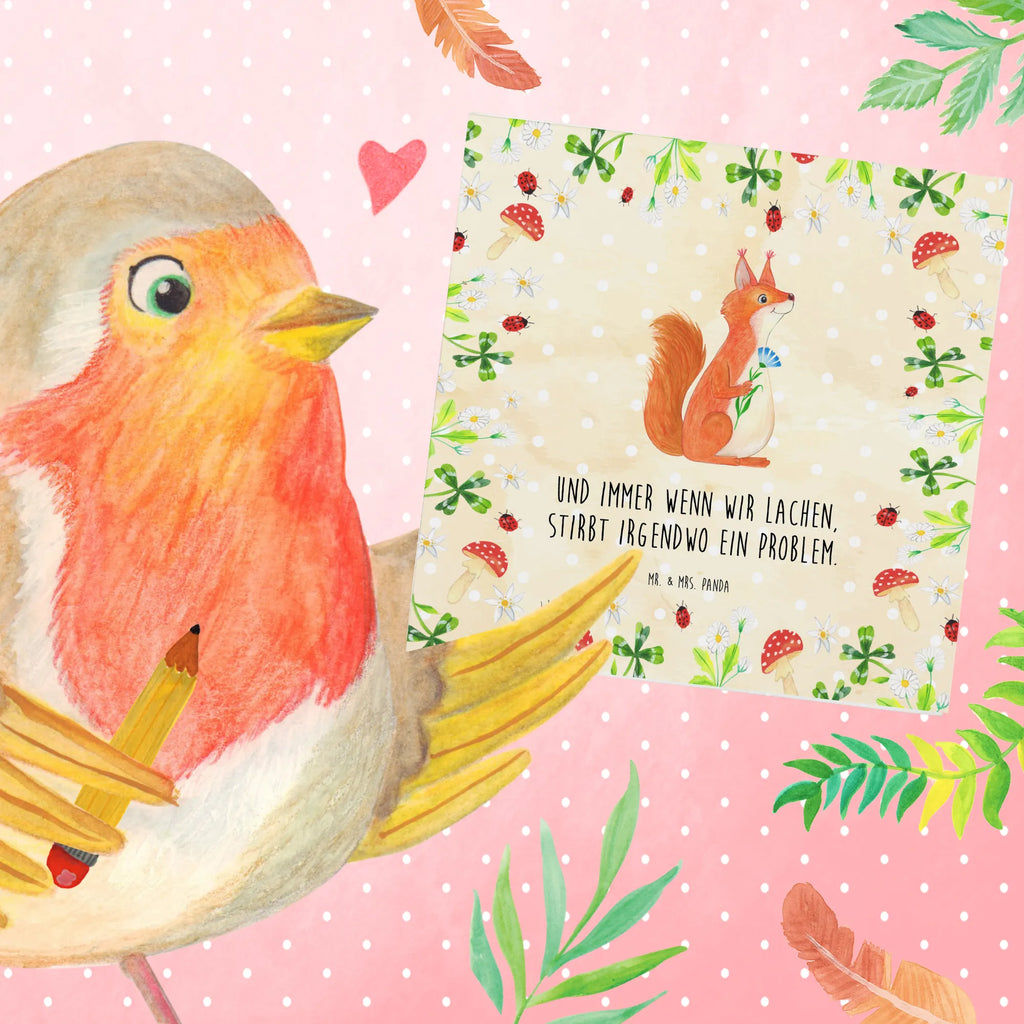 Deluxe Card Squirrel flower Einladungskarte, Geburtstagskarte, Glückwunschkarte, Hochzeitskarte, Karte, Grußkarte, Klappkarte, Hochwertige Grußkarte, Hochwertige Klappkarte, Tiermotive, Gute Laune, lustige Sprüche, Tiere, Spruch positiv, Lachen, Spaß, Eichhörnchen, Motivation Sprüche, Motivation Bilder, Eichhorn, glücklich Spruch, Spruch Deko