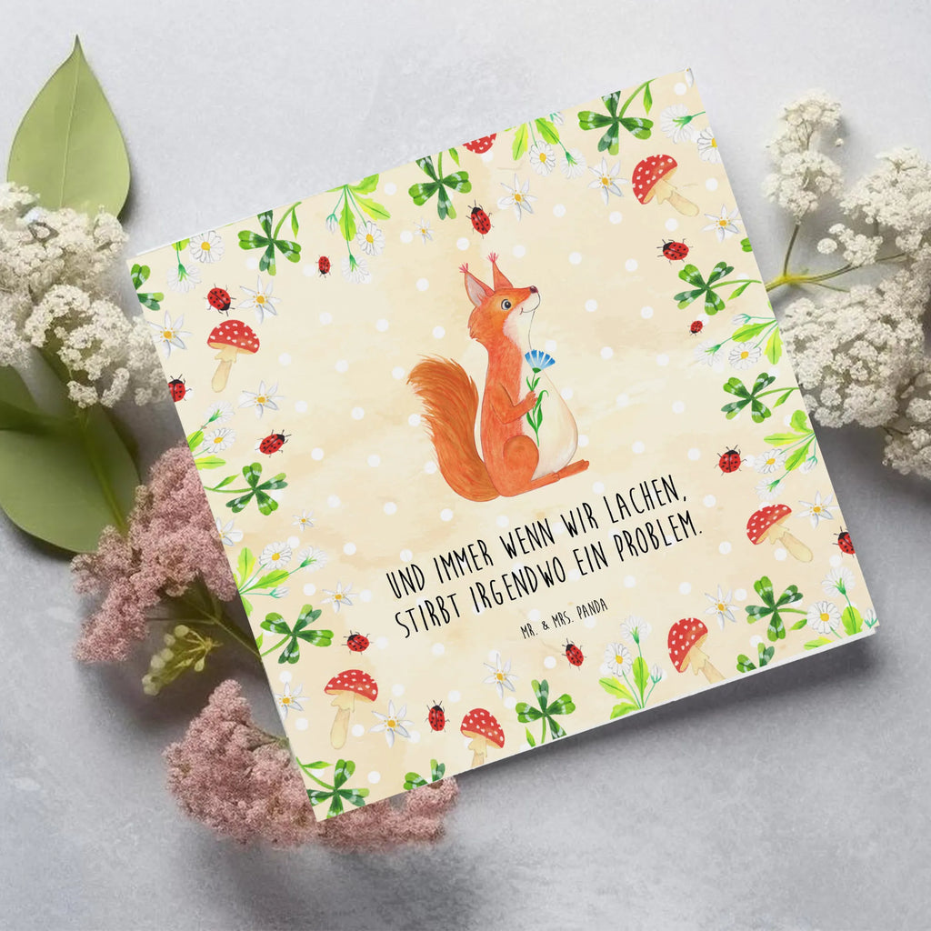 Deluxe Card Squirrel flower Einladungskarte, Geburtstagskarte, Glückwunschkarte, Hochzeitskarte, Karte, Grußkarte, Klappkarte, Hochwertige Grußkarte, Hochwertige Klappkarte, Tiermotive, Gute Laune, lustige Sprüche, Tiere, Spruch positiv, Lachen, Spaß, Eichhörnchen, Motivation Sprüche, Motivation Bilder, Eichhorn, glücklich Spruch, Spruch Deko