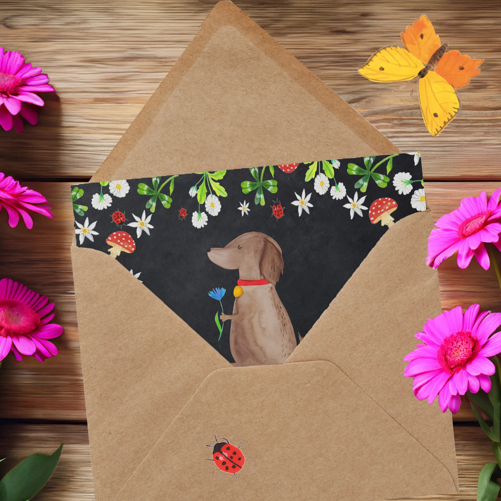 Deluxe Card Dog flower Hochwertige Klappkarte, Karte, Grußkarte, Klappkarte, Glückwunschkarte, Hochwertige Grußkarte, Geburtstagskarte, Einladungskarte, Hochzeitskarte, Hund, Hundemotiv, Haustier, Hunderasse, Tierliebhaber, Hundebesitzer, Sprüche, Frauchen, Hundeliebe, Hunde