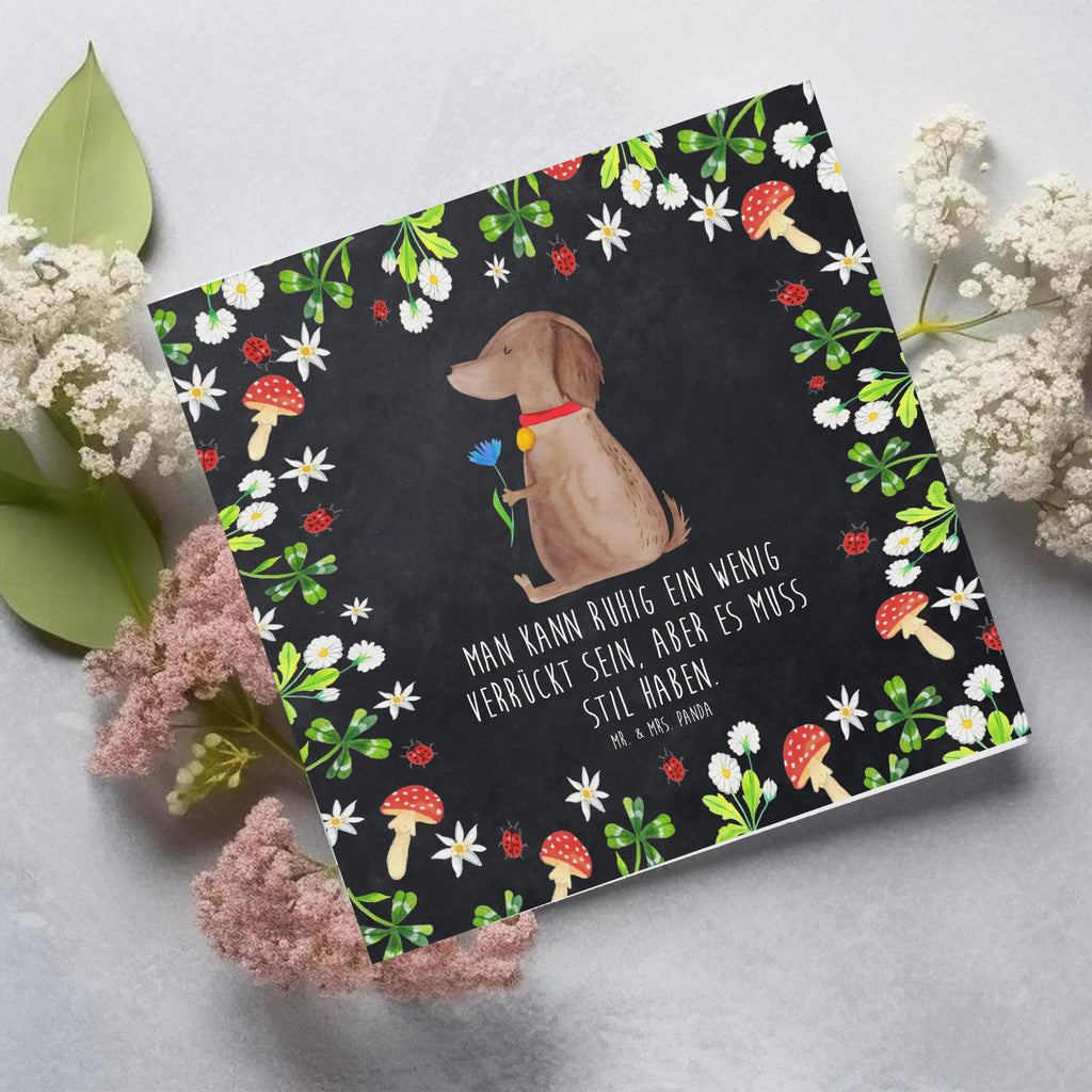 Deluxe Card Dog flower Hochwertige Klappkarte, Karte, Grußkarte, Klappkarte, Glückwunschkarte, Hochwertige Grußkarte, Geburtstagskarte, Einladungskarte, Hochzeitskarte, Hund, Hundemotiv, Haustier, Hunderasse, Tierliebhaber, Hundebesitzer, Sprüche, Frauchen, Hundeliebe, Hunde