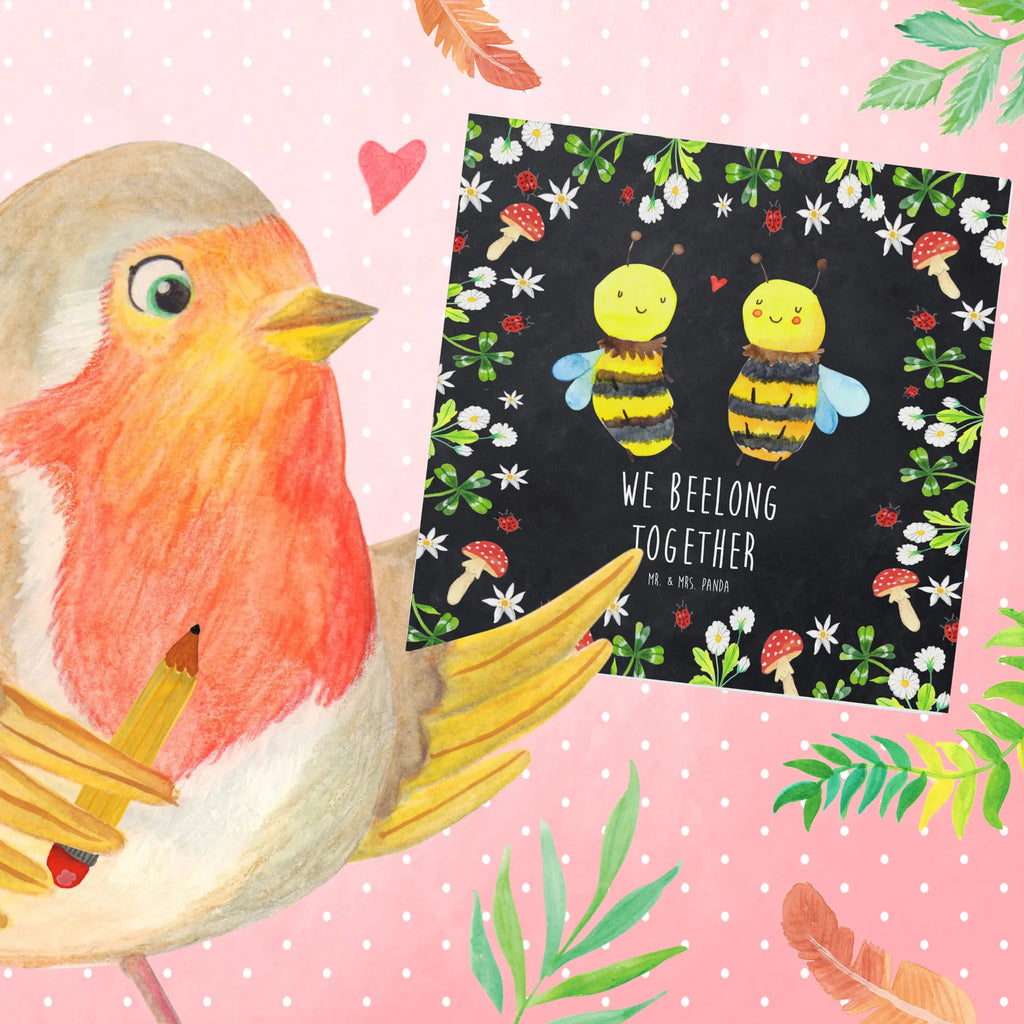 Deluxe Karte Biene Verliebt Hochwertige Grußkarte, Hochzeitskarte, Klappkarte, Einladungskarte, Grußkarte, Hochwertige Klappkarte, Karte, Glückwunschkarte, Geburtstagskarte, Biene, Wespe, Hummel