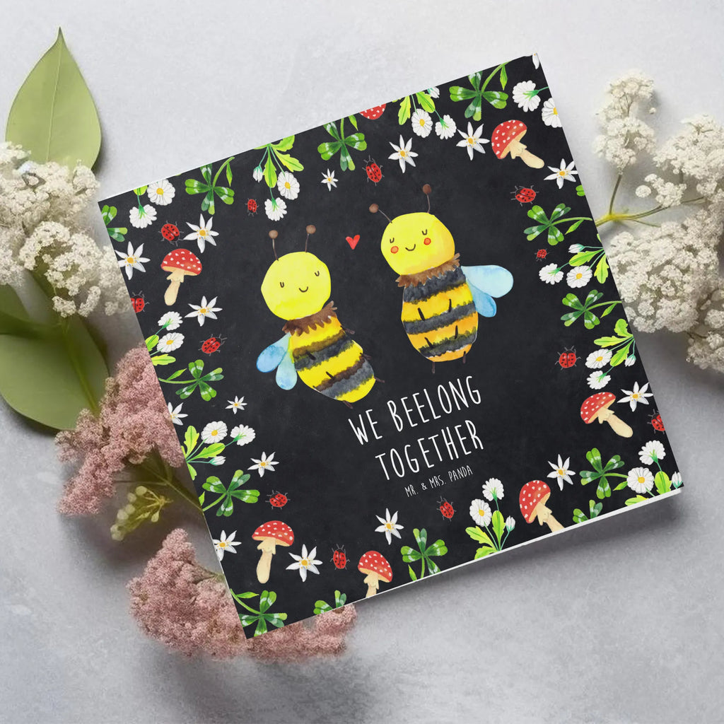 Deluxe Karte Biene Verliebt Hochwertige Grußkarte, Hochzeitskarte, Klappkarte, Einladungskarte, Grußkarte, Hochwertige Klappkarte, Karte, Glückwunschkarte, Geburtstagskarte, Biene, Wespe, Hummel