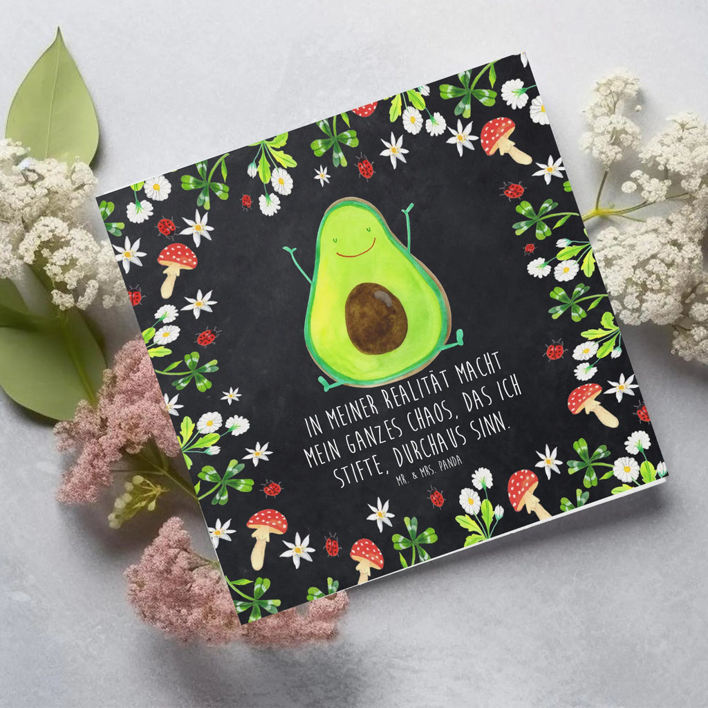 Deluxe Karte Avocado Glücklich Karte, Hochzeitskarte, Hochwertige Grußkarte, Grußkarte, Hochwertige Klappkarte, Geburtstagskarte, Glückwunschkarte, Klappkarte, Einladungskarte, Avocado, Veggie, Vegan, Gesund, Chaos
