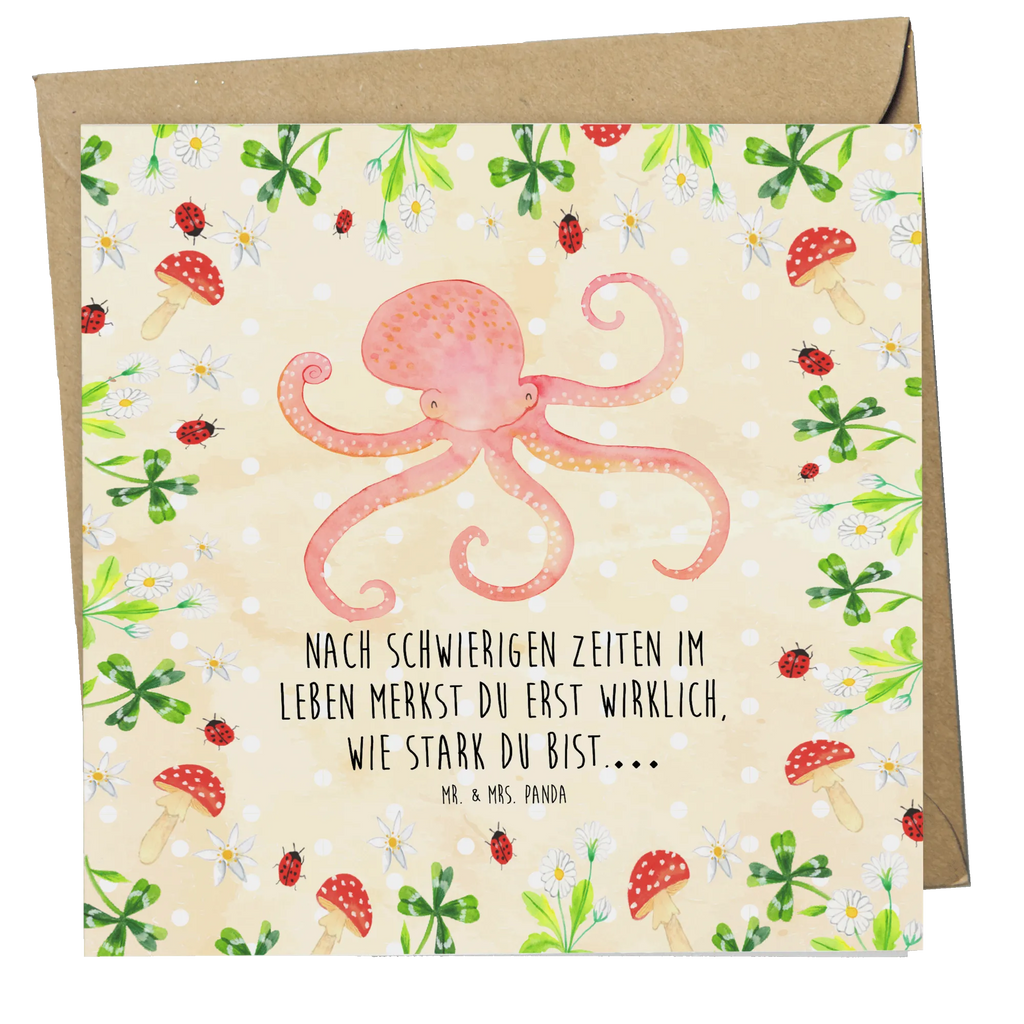 Deluxe Card Squid Klappkarte, Hochwertige Klappkarte, Karte, Grußkarte, Einladungskarte, Hochwertige Grußkarte, Glückwunschkarte, Hochzeitskarte, Geburtstagskarte, Tiermotive, Gute Laune, lustige Sprüche, Tiere, Ozean, Meerestier, Wasser, Krake, Tintenfisch, Meer, Arme