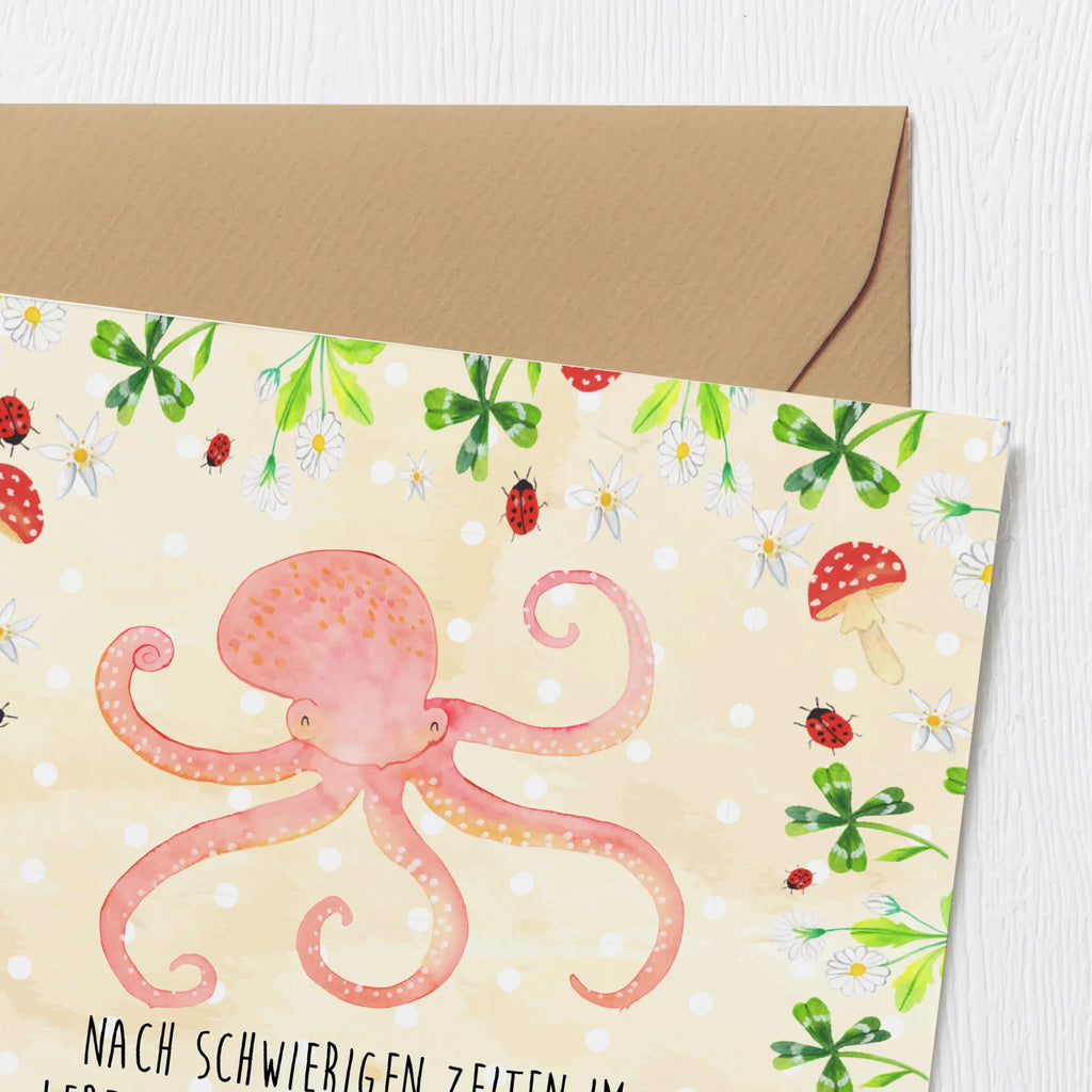 Deluxe Card Squid Klappkarte, Hochwertige Klappkarte, Karte, Grußkarte, Einladungskarte, Hochwertige Grußkarte, Glückwunschkarte, Hochzeitskarte, Geburtstagskarte, Tiermotive, Gute Laune, lustige Sprüche, Tiere, Ozean, Meerestier, Wasser, Krake, Tintenfisch, Meer, Arme