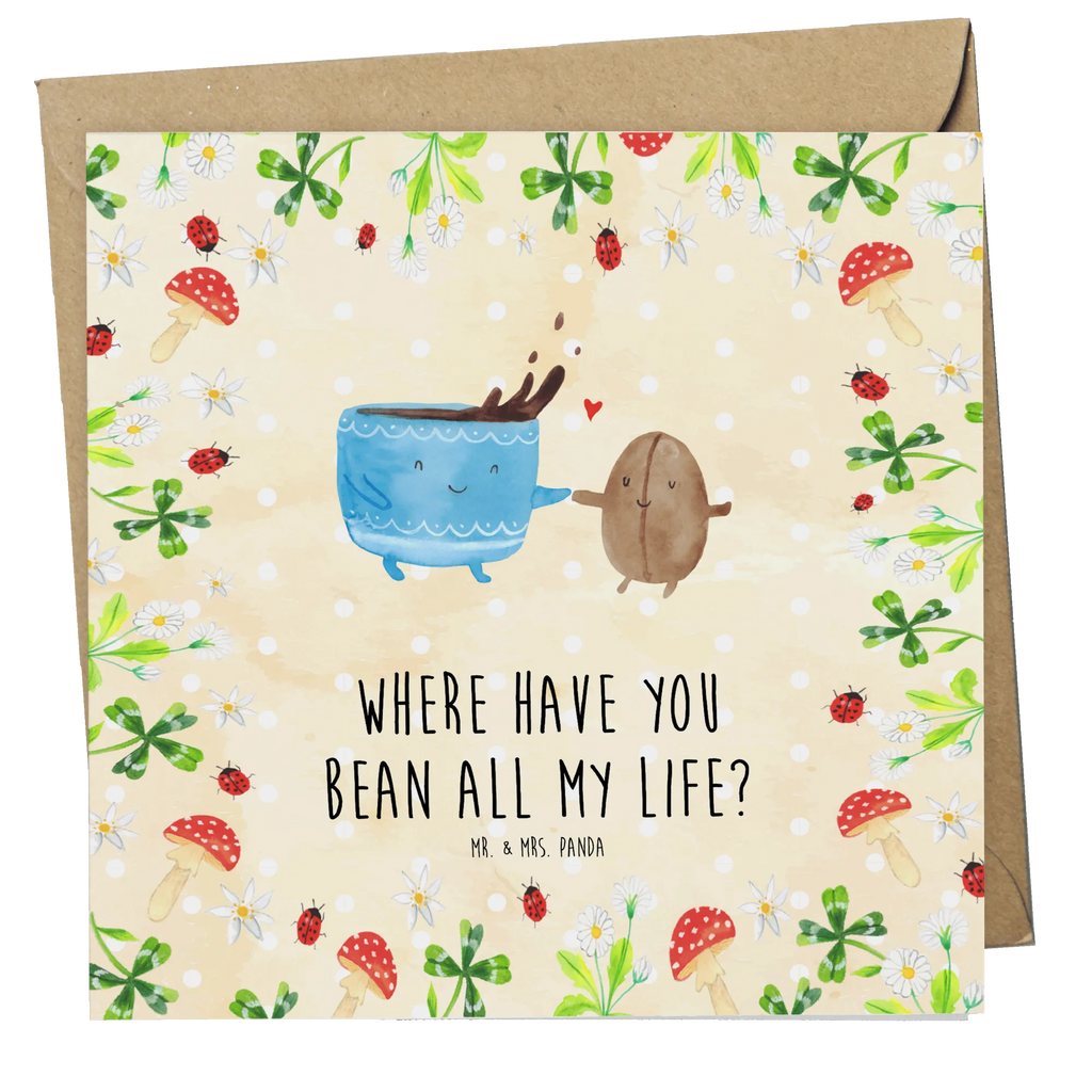 Deluxe Karte Kaffee Bohne Hochzeitskarte, Glückwunschkarte, Hochwertige Grußkarte, Karte, Hochwertige Klappkarte, Einladungskarte, Klappkarte, Grußkarte, Geburtstagskarte, Tiermotive, Gute Laune, lustige Sprüche, Tiere, Genuss, Glück, Kaffeebohne, Kaffee, Zufriedenheit