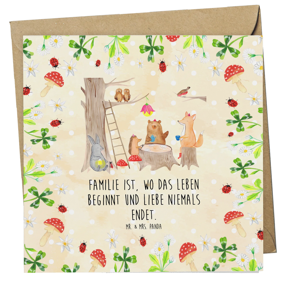 Deluxe Card forest animals picnic Klappkarte, Hochwertige Grußkarte, Hochwertige Klappkarte, Glückwunschkarte, Karte, Einladungskarte, Geburtstagskarte, Hochzeitskarte, Grußkarte, Tiermotive, Gute Laune, lustige Sprüche, Tiere, Eichhörnchen, Fuchs, Waldtiere, Wald, Maus, Hase, Igel, Picknick