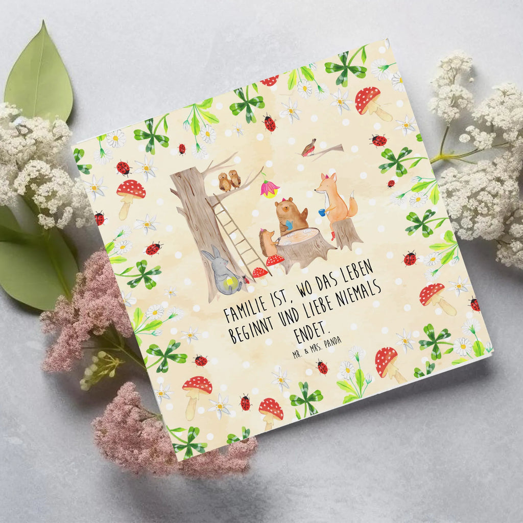 Deluxe Card forest animals picnic Klappkarte, Hochwertige Grußkarte, Hochwertige Klappkarte, Glückwunschkarte, Karte, Einladungskarte, Geburtstagskarte, Hochzeitskarte, Grußkarte, Tiermotive, Gute Laune, lustige Sprüche, Tiere, Eichhörnchen, Fuchs, Waldtiere, Wald, Maus, Hase, Igel, Picknick