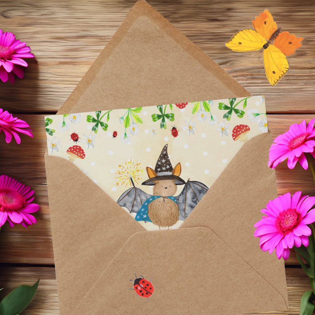Deluxe Karte Fledermaus Zauberer Hochwertige Grußkarte, Einladungskarte, Hochwertige Klappkarte, Glückwunschkarte, Geburtstagskarte, Karte, Klappkarte, Grußkarte, Hochzeitskarte, Tiermotive, Gute Laune, lustige Sprüche, Tiere, Zauberer, reinsteigern, Fledermäuse, Frauen, Fledermaus, Magier