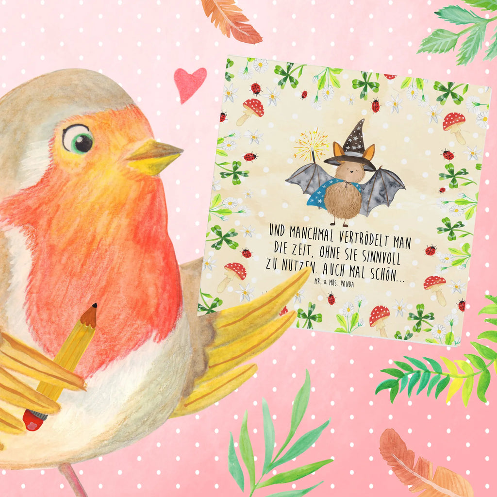 Deluxe Karte Fledermaus Zauberer Hochwertige Grußkarte, Einladungskarte, Hochwertige Klappkarte, Glückwunschkarte, Geburtstagskarte, Karte, Klappkarte, Grußkarte, Hochzeitskarte, Tiermotive, Gute Laune, lustige Sprüche, Tiere, Zauberer, reinsteigern, Fledermäuse, Frauen, Fledermaus, Magier