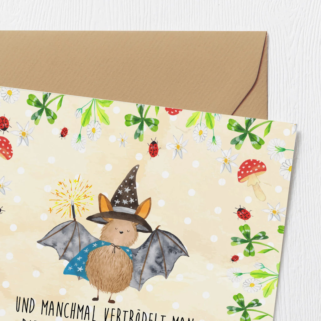 Deluxe Karte Fledermaus Zauberer Hochwertige Grußkarte, Einladungskarte, Hochwertige Klappkarte, Glückwunschkarte, Geburtstagskarte, Karte, Klappkarte, Grußkarte, Hochzeitskarte, Tiermotive, Gute Laune, lustige Sprüche, Tiere, Zauberer, reinsteigern, Fledermäuse, Frauen, Fledermaus, Magier