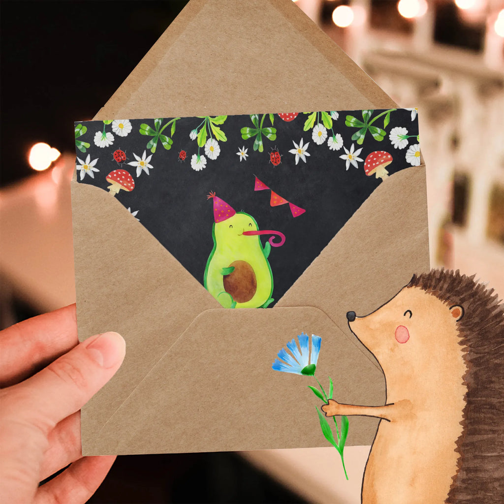 Deluxe Card avocado party time Hochzeitskarte, Klappkarte, Geburtstagskarte, Hochwertige Klappkarte, Karte, Hochwertige Grußkarte, Grußkarte, Glückwunschkarte, Einladungskarte, Avocado, Veggie, Vegan, Gesund