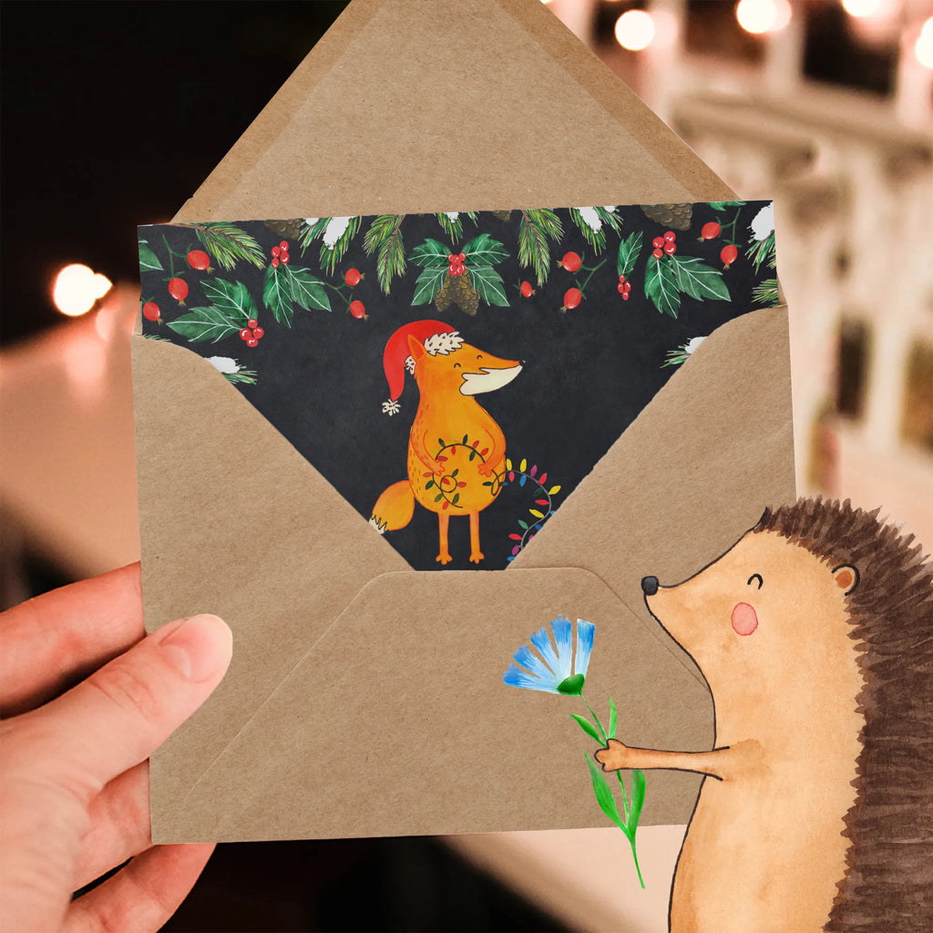 Deluxe Karte Fuchs Weihnachten Einladungskarte, Hochzeitskarte, Karte, Hochwertige Klappkarte, Hochwertige Grußkarte, Glückwunschkarte, Klappkarte, Grußkarte, Geburtstagskarte, Winter, Weihnachten, Weihnachtsdeko, Nikolaus, Advent, Heiligabend, Wintermotiv, Fuchs, Geschenk Weihnachten, Weihnachtszeit, Weihnachtsmann, Spruch schön, Füchse