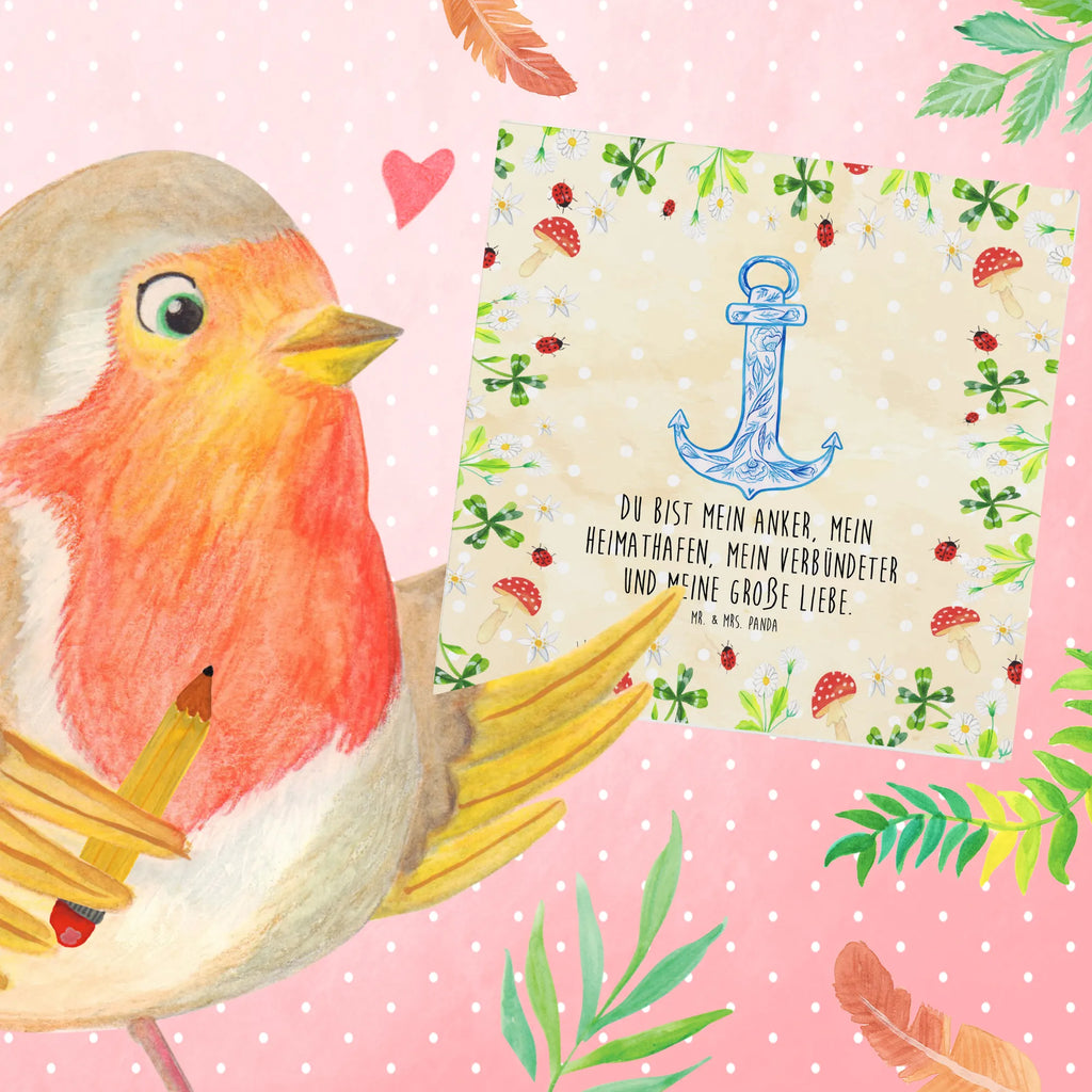 Deluxe Card anchor Blue Karte, Grußkarte, Geburtstagskarte, Einladungskarte, Glückwunschkarte, Hochwertige Grußkarte, Klappkarte, Hochzeitskarte, Hochwertige Klappkarte, Tiermotive, Gute Laune, lustige Sprüche, Tiere