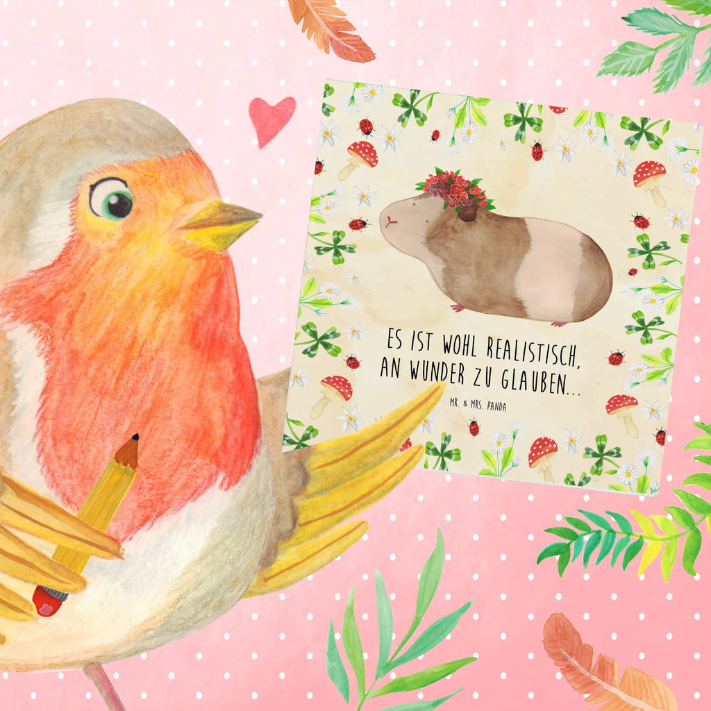 Deluxe Card Guinea pig wisdom Hochwertige Klappkarte, Hochzeitskarte, Karte, Klappkarte, Geburtstagskarte, Grußkarte, Einladungskarte, Glückwunschkarte, Hochwertige Grußkarte, Tiermotive, Gute Laune, lustige Sprüche, Tiere, Wunderland, Realität, Meerschweinchen, Meeries, Spruch, Meerie, Wunder, Weisheit, Blumenkind, Motivation